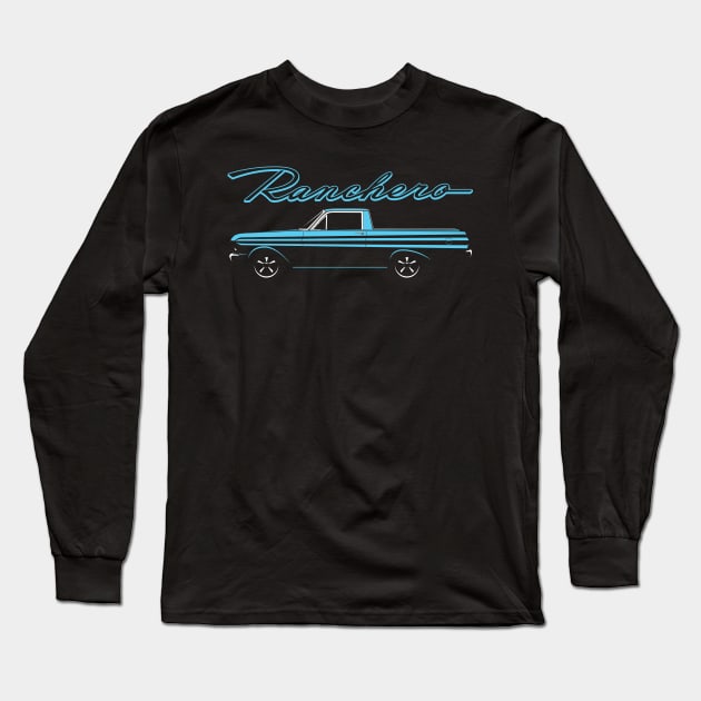 64-65 Light Blue Ranchero Long Sleeve T-Shirt by BriteDesign